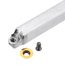 Drillpro Lathe Wood Turning Tool with Titanium Coated Wood Carbide Insert Cutter Square Shank Woodworking Tool