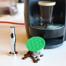 Reusable Stainless Steel Refillable Coffee Capsule Cup Coffee Tamper Compatible for Nespresso/Dolce Machine