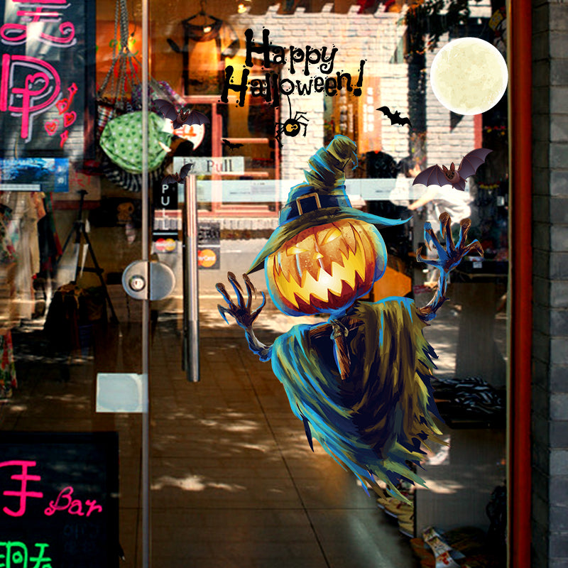 Miico XL626 Cartoon Sticker Halloween Sticker Pumpkin Wall Sticker Room Decoration