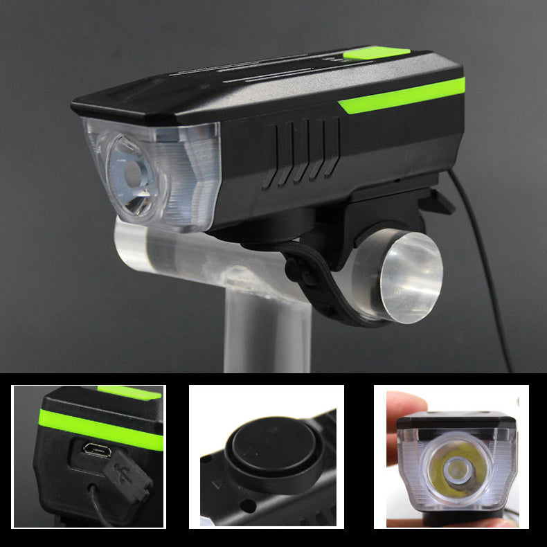 XANES XL39 600LM 2 In 1 140dB Horn Bike Front Light USB Rechargeable 3 Modes Waterproof Warning Night Light