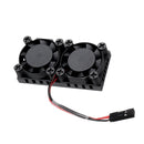 Dual Fan Radiator Development Board 51*25*13mm Cpu Air Cooling  Heat Sink Module for Raspberry Pi 3b+