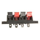 4 - Way AMP Stereo Speaker Terminal Strip Push Release Connector Block