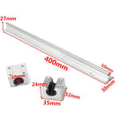 SBR10 L400mm Axis Linear Track Rails Shaft With 2pcs SBR10UU Block Bearing