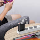 Baseus 30W 4USB Mirror Lake Digital Display Travel USB Charger EU for iPhone 11 Pro Max for Samsung Xiaomi