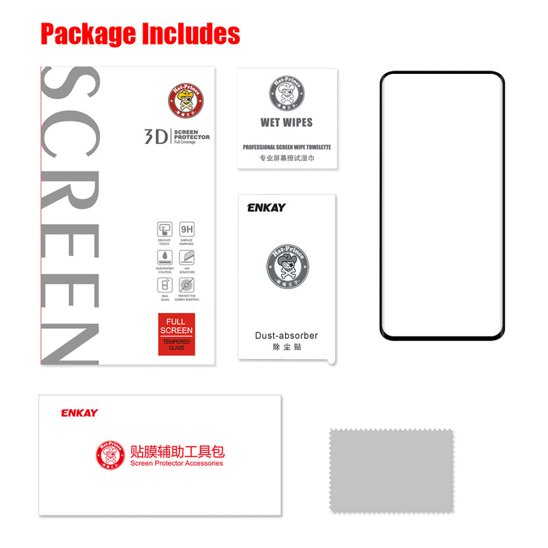 Enkay 0.26mm 9 Hardness 3D Curved Full Screen Hot Bending Tempered Glass Screen Protector For OnePlus 7 Pro / OnePlus 7T Pro