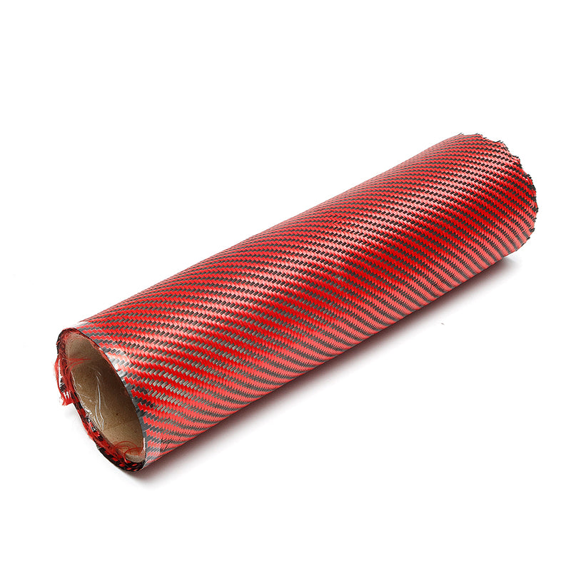 1m 3K 200g Red Carbon Fiber Hybrid Fabric Cloth Twill Weave Cloth High Strength for Building Bridge Construction Repair