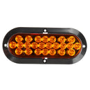6 Inch 24LED Car Tail Lights Oval Rear Turn Signal Indicator Lamp For Trailer Truck Caravan