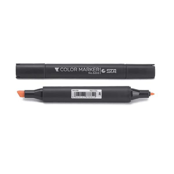 STA 3203 Marker Black Rod White Rod Gel Pen Standard Set 12 24 36 48 60 Box Hand-painted Design