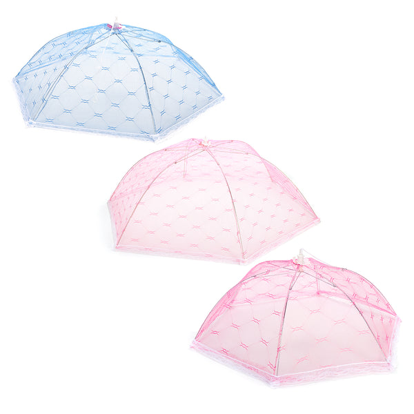 Umbrella Style Food Cover Anti Fly Mosquito Meal Cover Lace Table Tool Foldable