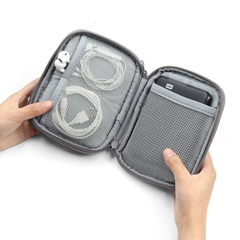 Boona 15* 11.5cm Double Deck Digital Accessories Storage Bag Earphone Flash Drive Hard Disk USB Cable Organizer Bag
