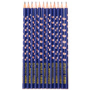 Lyra 1760102 12 Pcs/Set Wooden Sketch Pencils Groove Slim Hole Correction Writing Posture Grip Position Painting Drawing Pencil HB 2B 2H