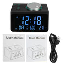 76-108MHz FM Radio Alarm Clock Charger for Mobile Phone
