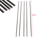5pcs Black 4mm Diameter x 500mm Carbon Fiber Rods For Sand Table RC Airplane