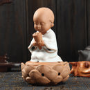 Ceramic Incense Burner Backflow Holder Porcelain Monk Bonze Stove Home Decor