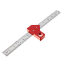 Adjustable 30cm Stainless Steel 45/90 Degree Line Scriber Angle Ruler Inch and Metric Magnetic Positioning Measuring Ruler Woodworking Tool