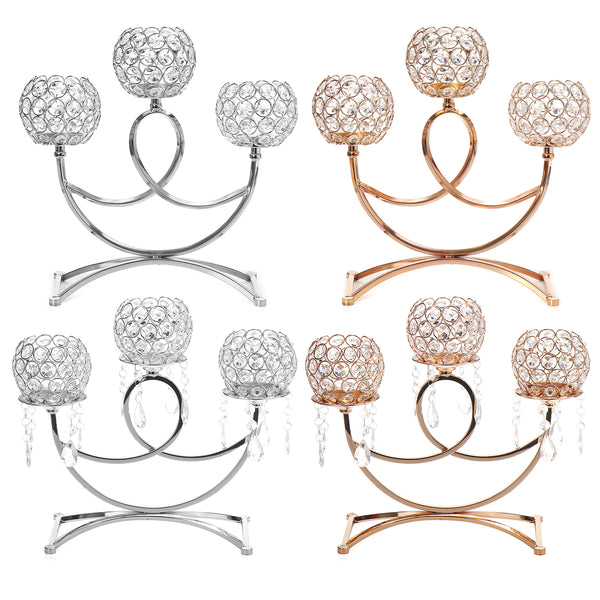 Crystal Candlestick Glass Candle Holder Party Wedding Decorations