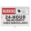 30 x 20cm (12" x 8") 24 Hour Online Remote Video Surveillance Security CCTV Camera Metal Sign Decal