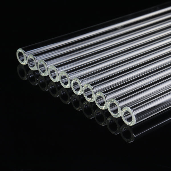 10Pcs 150mm OD 11mm/0.43" Thick Wall Borosilicate Glass Blowing Tube