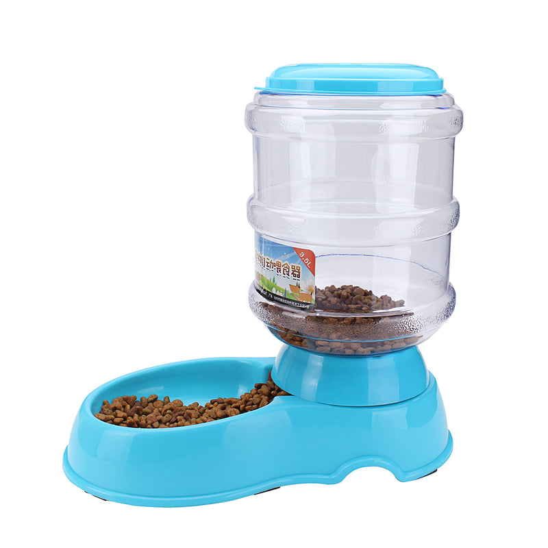 3.5L Large Automatic Pet Dog Cat Food Drink Dispenser Water Bowl Feeder Dish