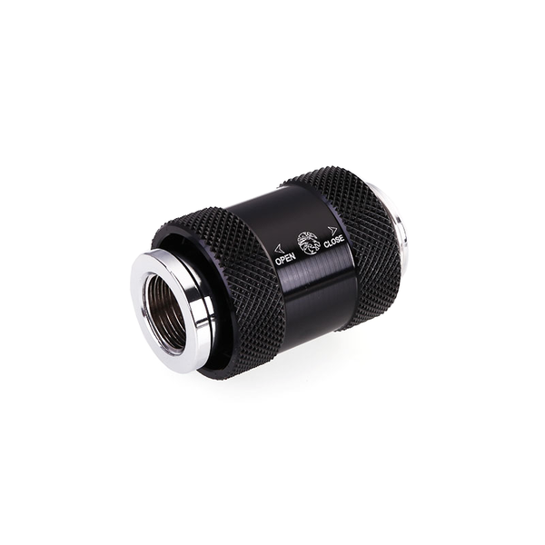 BYKSKI B-HP-DV G1/4 Thread Male to Famale Fittings Water Stop Valve Metal Switch Joints PC Water Cooling Connector Black