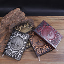 Embossed notebook retro PU notepad manual diary business notebook