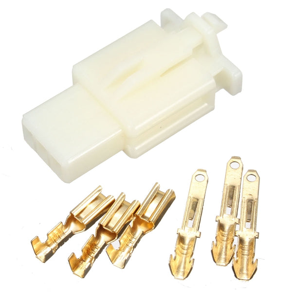 5sets 2.8mm 3 Way Motorcycle Electrical Male Female Connector Terminal Housing