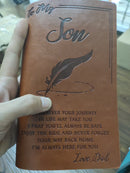 Genuine leather bound notebook handmade notepad green vintage style loose leaf journal school supplies notebook