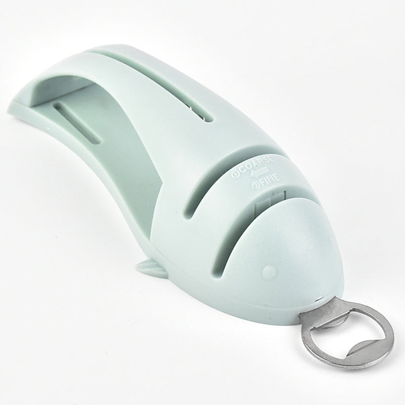 4 in 1 Kitchen Knife Sharpener Handheld Cutting Grinding Cutlery Holder Corkscrew Tool