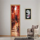 Maple Path Self Adhesive Mural Decals 3D Door Wall Sticker Home Decor Waterproof