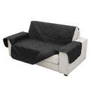 Black Microfiber Pet Dog Kids Couch Sofa Furniture Protector Cover Strap Waterproof Chair Covers