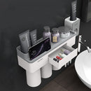 Bakeey Automatic 2/3Cup Magnetic Toothbrush Holder Cups Wall Mount Stand Bathroom Tools No Punching