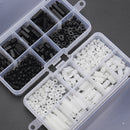 Suleve M3NH11 M3 Nylon Screw Black White Hex Screw Nut PCB Standoff Assortment Kit 180Pcs