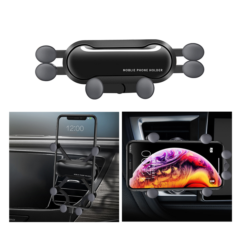 Bakeey Vertical Horizontal Gravity Linkage Automatic Lock Air Vent Car Phone Holder Car Phone Mount For 4.0-6.8 Inch Smart Phone for iPhone 11 for Samsung Xiaomi Mi 9T Xiaomi Redmi Note 8