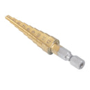 Drillpro 4-12mm Hex Shank HSS Titanium Coated Step Drill Bit Cone Drill Hole Cutter
