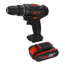 JUYI 12V/24V Lithium Battery Power Drill Cordless Rechargeable 2 Speed Electric Driver Drill Motor Reverse LED Drilling Tool