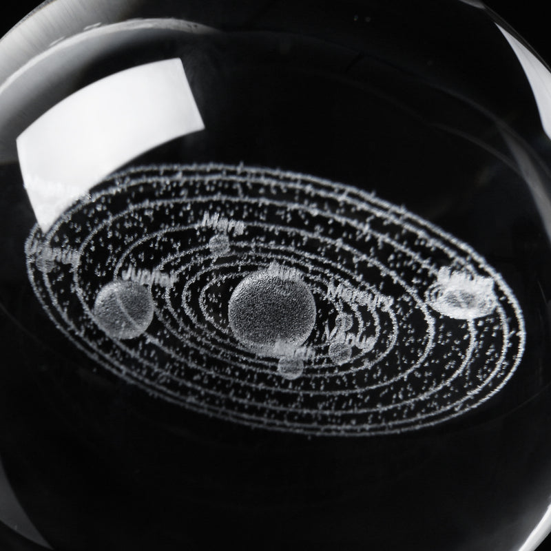 6cm Clear Glass Crystal Healing Ball Meditate Sphere Mascot Planet Space Decor
