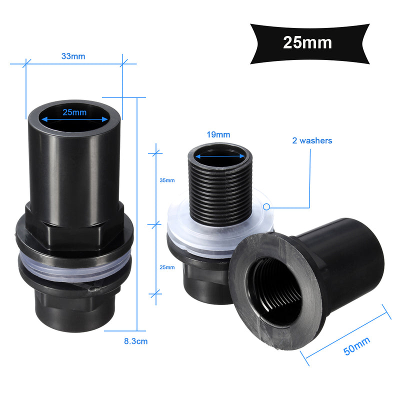 Aquarium PVC Connector Plastic PVC Pipe Butt Fish Tank Straight Up Pipe Fitting Joint Connection