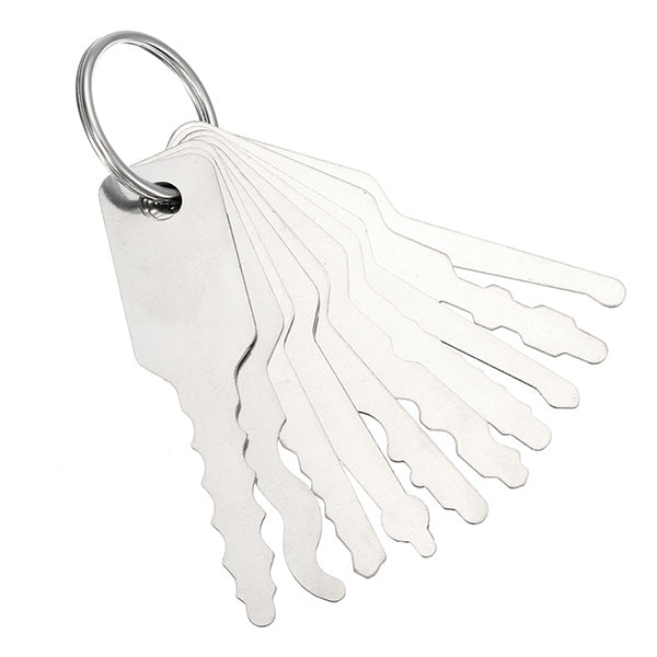 DANIU 12 in1 Double Sided Car Padlock Key Lock Opener Tools Lock Pick Tools for Locksmith