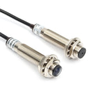 1Pair PNP M12 Laser Through Beam Photoelectric Sensor 200mA Cable Length 1.8m