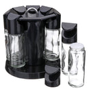 8 Jars Rotating Spice Rack Carousel Kitchen Storage Container Holder Revolving Herbs
