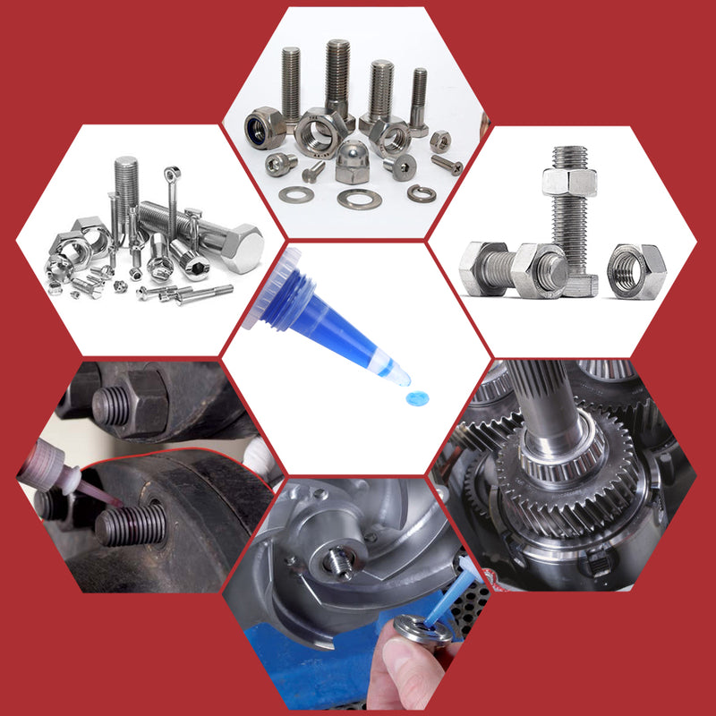 Suleve M243 50mL Threadlocker Screw Lock Glue Multipe Surface Medium Strength Anaerobic Adhesive