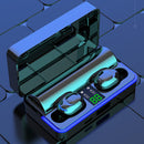 Portable TWS bluetooth 5.0 Earphone Wireless Earbuds 6D Heavy Bass LED Display IPX7 Waterproof Headphone with Mic for iPhone Xiaomi Huawei