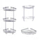 Aluminium Wall Mounted Bathroom Corner Shower Caddies Storage Shelf Rack Holder