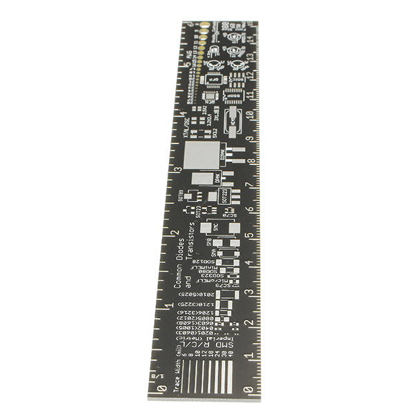 5Pcs 15cm Duinopeak PCB Ruler Measuring Tool Resistor Capacitor Chip IC SMD Diode Transistor Package