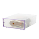 Foldable Clear Plastic Shoe Boxes Storage Organizer Stackable Boot Tidy Box Display