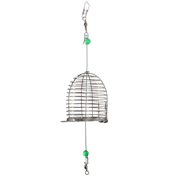 ZANLURE 10g Stainless Steel Wire Fishing Bait Lure Cage Fishing Trap Basket Feeder Holder