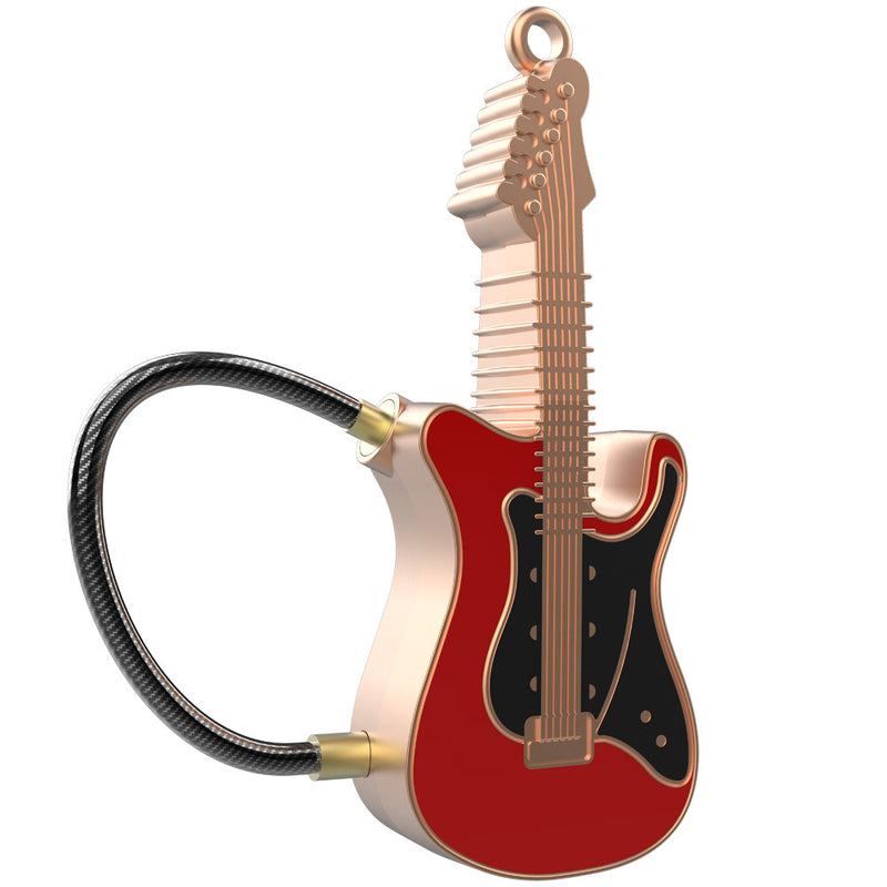 Fingerprint APP bluetooth Padlock Guitar Style Keyless Anti-theft Smart Lock Wireless With Steel Wire