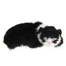 Realistic Sleeping Cat Lifelike Plush Fake Kitten Fur Furry Animal Figurine Toys Home Decorations