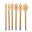 Drillpro 6Pcs 10/12/16/18/20/25mm Spade Drill Bit Set Wood Hole Saw Cutter Flat Wood Bits Woodworking Tool
