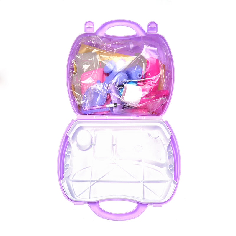 Set of Pricess Makeup Hairdressing Kit Kids Girls Pretend Play Children Toys Gift